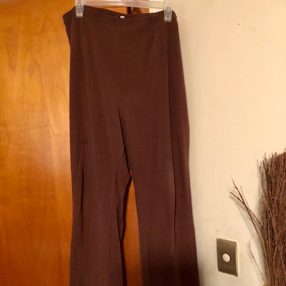 Brown elastic waist slacks. Very good condition